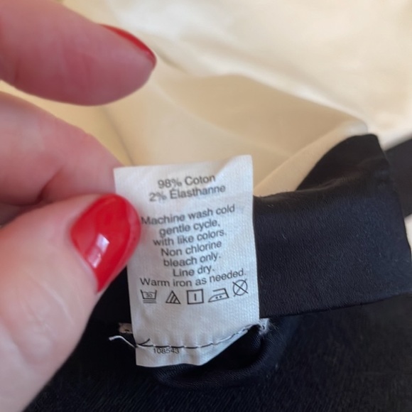 J. Crew Stretch Chino Tuxedo Shorts White & Black 10 - Picture 5 of 5